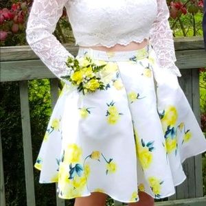 Small two piece homecoming dress with pockets